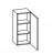 335.013030 Wandschrank / 1 Drehtüre / 2 Einlegeböden / Breite 30 cm / Höhe 70 cm / Tiefe 20 cm 