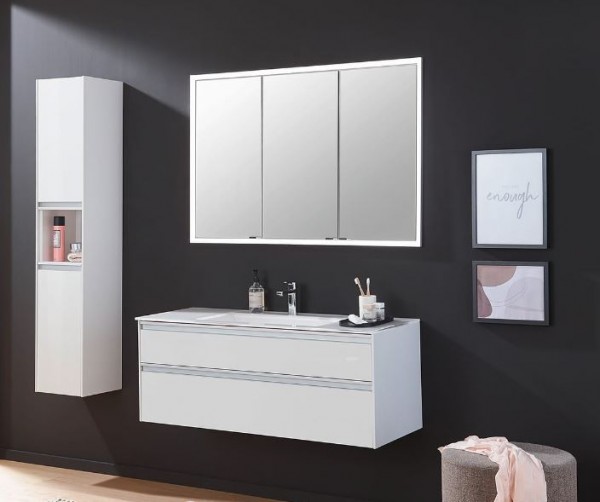 Puris New Xpression - Badmöbel Set 122 cm - mit Einbauspiegelschrank
