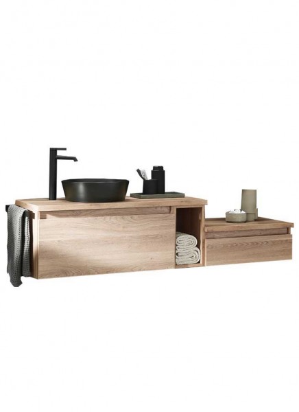 Puris Vialli Waschtisch mit Unterschrank 160 cm breit - Becken links