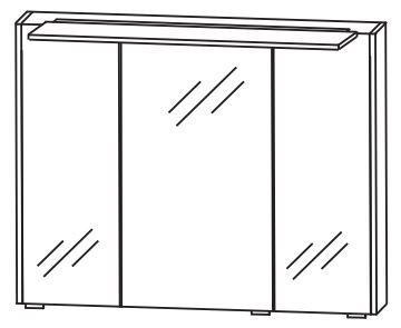 Puris d.light Bad-Spiegelschrank 72 cm breit SET437D02
