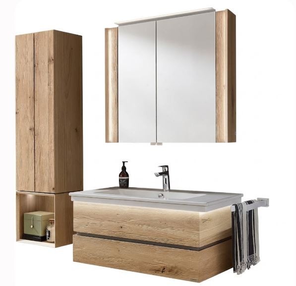 Thielemeyer Fresh Massivholz Badmöbelset 800350/801350 - Vorschlag 4 - 102 cm