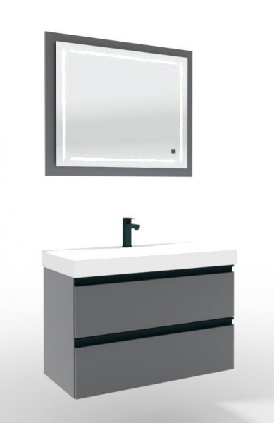Puris c!puro Badmöbel Set - 90 cm Becken mittig