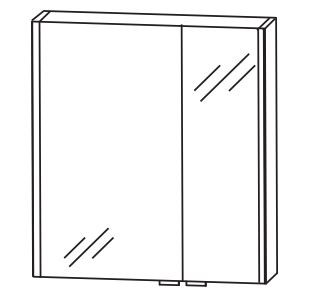 Puris New Xpression - Spiegelschrank 62 cm breit