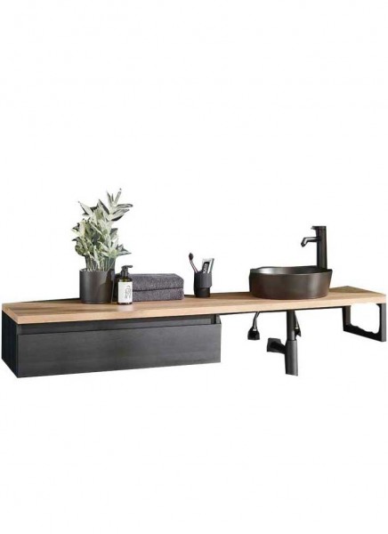 Puris Vialli Waschtisch mit Unterschrank 160 cm breit - Becken rechts