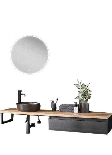 Puris Vialli Badmöbel Set 160 cm breit - Becken links