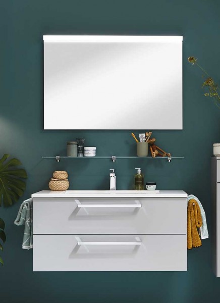 Puris Fresh Badmöbelset 120 cm - Flächenspiegel mit Beleuchtung