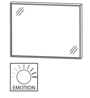 b.straight - Flächenspiegel inkl. Beleuchtung 60 cm