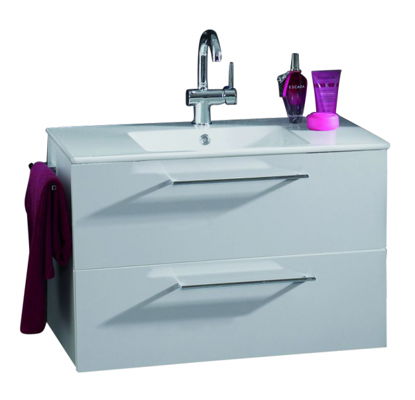 Puris Fresh Waschtisch mit Unterschrank 72 cm breit mit Keramikbecken