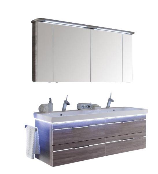 Pelipal Balto Badmöbel Set 148 cm breit – Set 3.3 - mit Fronteinlage