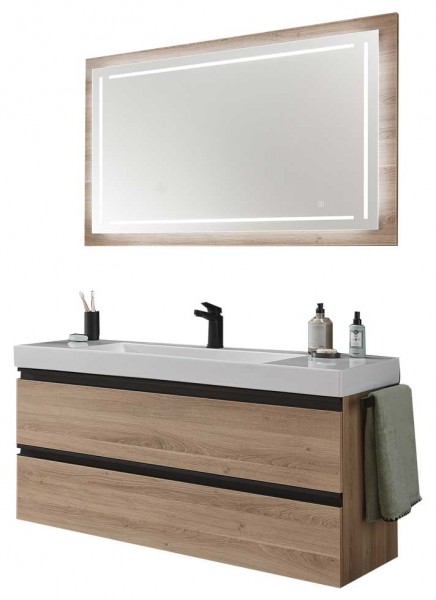 Puris c!puro Badmöbelkombination - 122 cm mit Flächenspiegel
