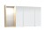 Spiegelschrank-Set 120 cm SET41122L, Spiegelschrank S2A 4390 1D: 3 Doppelspiegeltüren, 2 Mittelwände, 6 Glasfachböden, 1 Schalter-Steckdosen-Element, Regal RG 433B: 2 beleuchtete Glasfachböden, 2 x 1 Watt / Converter 30 Watt Gesimsboden GS1 4112 BL: LED-B