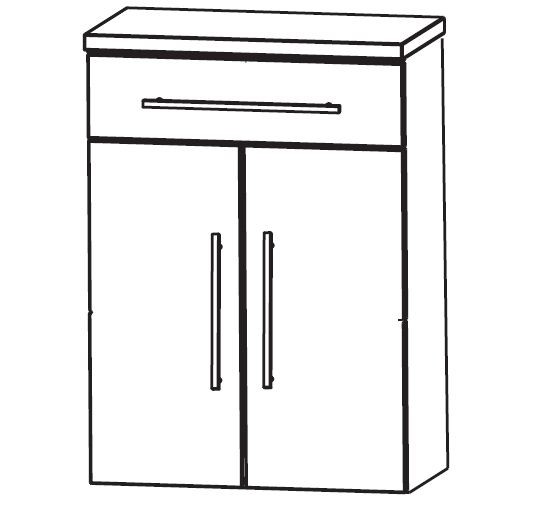 Puris Classic Line Bad Highboard 60 cm breit HBA556A7M