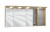 Spiegelschrank 140 cm SET41143R, Spiegelschrank S2A 4390 13: 3 Spiegeldrehtüren auf Trägerplatte, 2 Mittelwände, 6 Glasfachböden, 1 Schalter-Steckdosen-Element, inkl. Converter 30 Watt Regal RG 435B: 2 beleuchtete Glasfachböden, 2x2 Watt Gesimsboden GS1 4