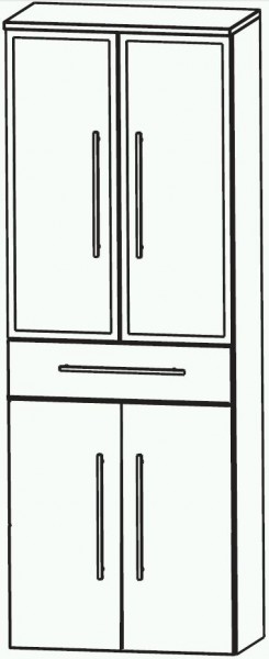 Puris Swing Glastür Bad-Hochschrank 60 cm breit HNA056B7M