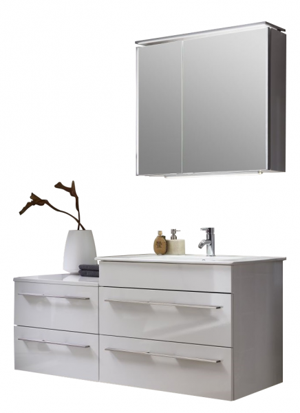 Marlin Bad 3260 Badmöbelset mit Spiegelschrank / 80 cm
