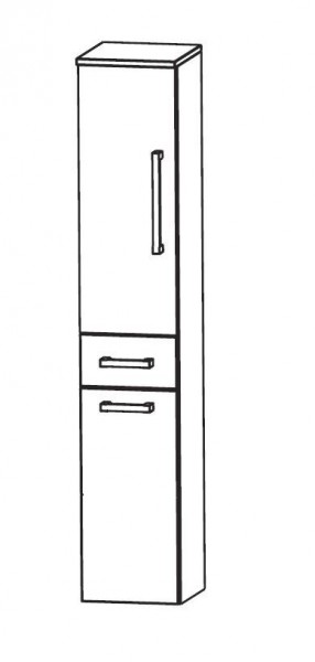 Puris Speed Bad-Hochschrank 30 cm breit mit Wäschekippe HNA053AW