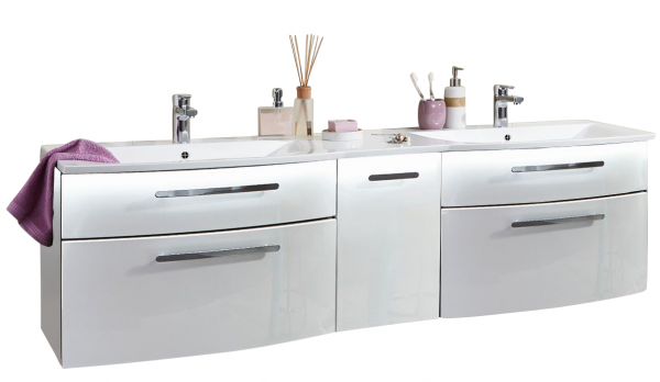 Puris Linea Doppelwaschtisch mit Unterschrank 171,2 cm breit SETLN17 1