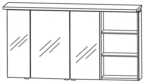 Puris Swing Spiegelschrank 140 cm breit SET41142R