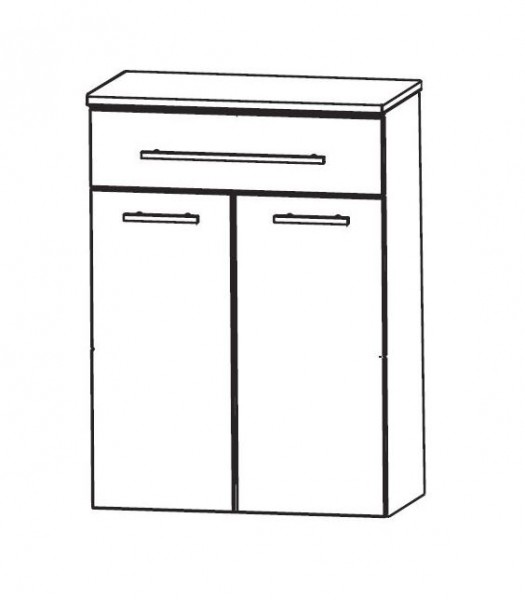 Puris Speed Bad-Highboard mit Wäschekippe 60 cm breit HBA556AW