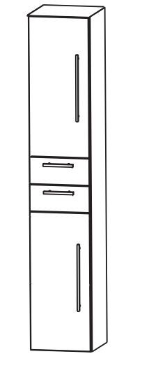 Puris Fine Line Bad-Hochschrank 40 cm breit HNA044001 L/R