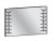 800055/ 801055 Hängespiegel 9,6 W im Spiegel integrierte LED-Beleuchtung beidseitig Breite: 122 cm / Höhe: 76,8 cm / Tiefe: 5,2 cm