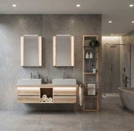 Thielemeyer Fresh Massivholz Badmöbelset 800394/801394 - Vorschlag 11 - 177 cm