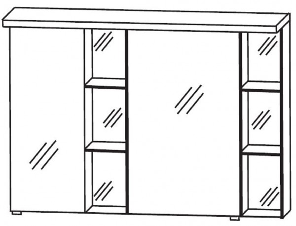 Puris Linea Bad-Spiegelschrank 100 cm breit S2A42L1S1