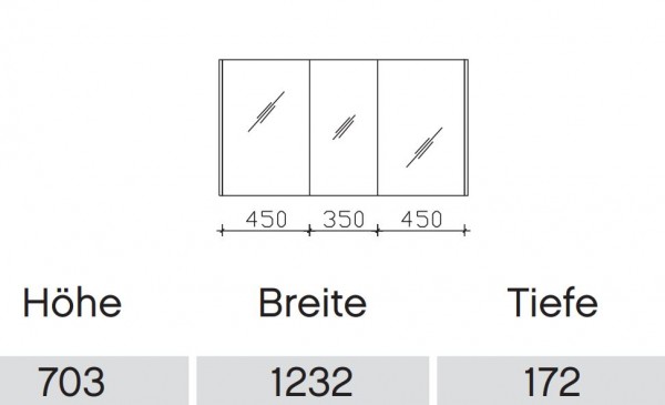 Pelipal 6040 Bad-Spiegelschrank für Doppelwaschtisch / 123 cm SDNE00112