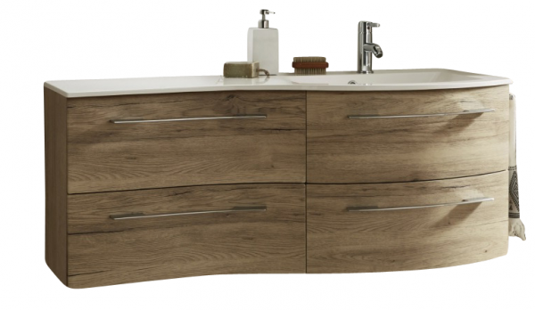 Marlin Bad 3280 Waschtisch mit Unterschrank 120 cm / Waschtisch rechts - Variante 2