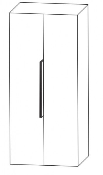 Puris Aspekt Bad-Mittelschrank - mit 2 Drehtüren und Ablageplatte