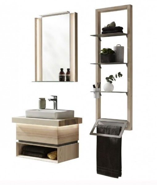 Thielemeyer Fresh Massivholz Badmöbelset 800370/801370 - Vorschlag 2 - 62 cm