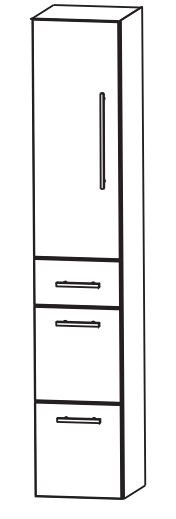 Puris Fine Line Bad-Hochschrank 30 cm breit HNA0930 L/R