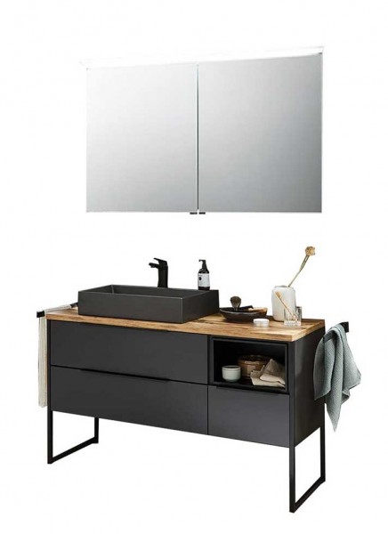 Puris Aspekt Badmöbelset mit Regal 120 cm
