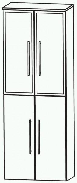 Puris Swing Glastür Bad-Hochschrank 60 cm breit HNA036B7