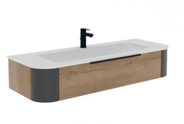 Puris Veluna Stonepluswaschtisch mit Unterschrank - 130 cm