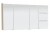 Spiegelschrank 120 cm SET40126R- 3 Doppelspiegeltüren, 6 Glasböden, 1 Schalter / Steckdosenelement,1 Doppelspiegeltür mit LED Lichtfenster, 2 beleuchtete Glasböden, LED Flächenleuchte - Maße: 150x120x66 cm