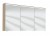 Spiegelschrank 120 cm S2A432S6, 1 Gesimsboden mit LED-Beleuchtung, 3 Spiegeltüren auf Trägerplatte, 2 Mittelwände, 6 Glasfachböden, 1 Schalter- und Steckdosenelement, Maße: 15x120x65,6 cm