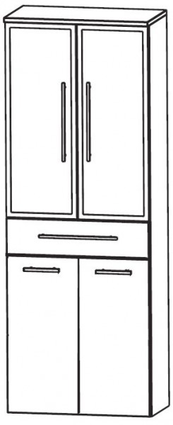 Puris Crescendo Bad-Hochschrank mit Wäschekippe 60 cm breit HNA056B7W