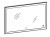 980.831122 Flächenspiegel mit LED-Umrandung / Touchsensor + Uhr / Breite 110 cm / Höhe 70 cm / Tiefe 3 cm 
