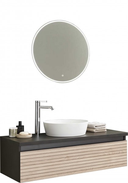 Puris Vialli Badmöbel Set 100 cm breit - Becken mittig