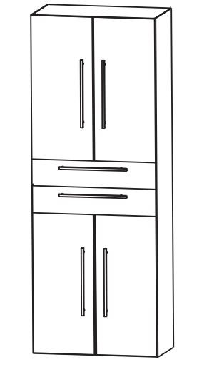 Puris Fine Line Bad-Hochschrank 60 cm breit HNA046001