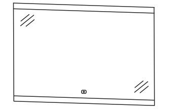 Puris New Xpression - Flächenspiegel mit LED oben und unten / verschiedene Breiten