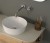 Nizza rund weiß - inkl. Permanentablauf in chrom