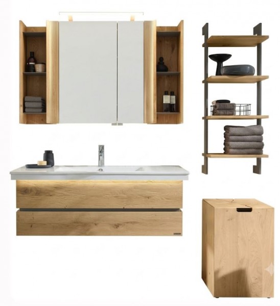 Thielemeyer Fresh Massivholz Badmöbelset 800529/801529 - Vorschlag 22 - 122 cm