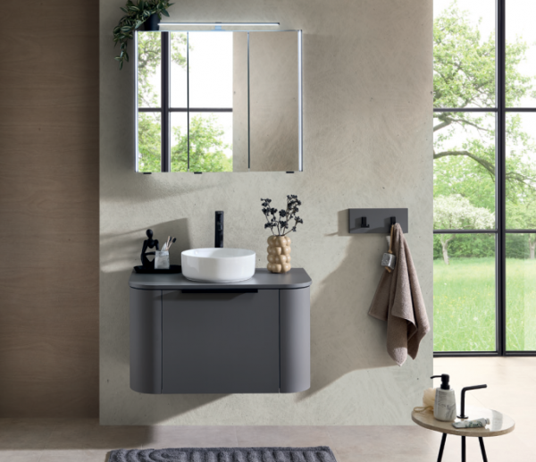 Pelipal 7200 Badmöbel Set mit Spiegelschrank - 87,2 cm