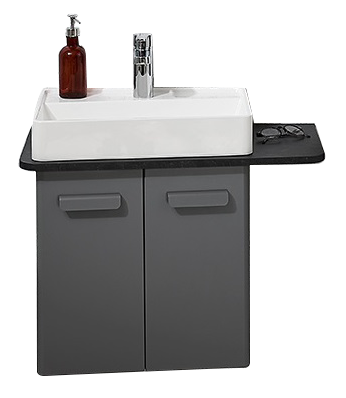 Pelipal 6905 Mineralmarmorwaschtisch mit Unterschrank - mit Verbundplatte / rechts