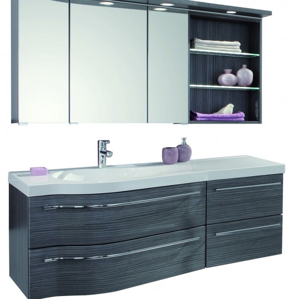 Puris Swing Badmöbel Set 140,6 cm breit kombinierbar – Becken links