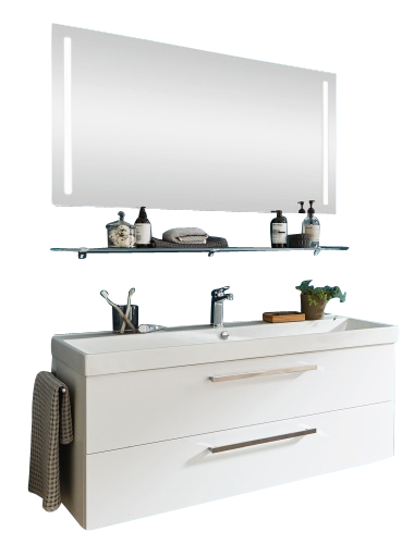 Puris Protection1 - Badmöbelset 120 cm / mit Flächenspiegel