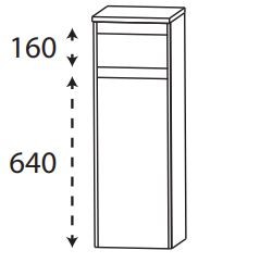 Puris New Xpression - Highboard / 32,5 oder 42,5 cm breit