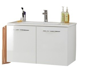 Pelipal 6110 Waschtisch mit Unterschrank 80 cm breit - 2 Drehtüren